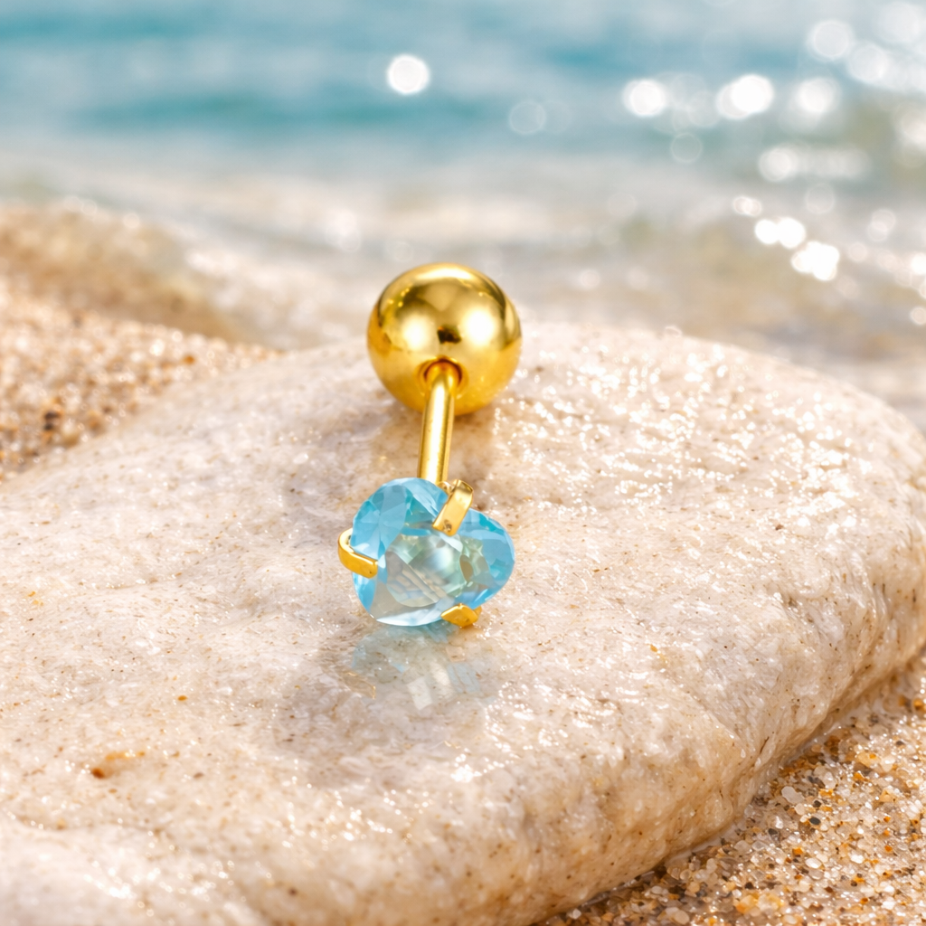 OCEAN HEART - EAR PIERCING